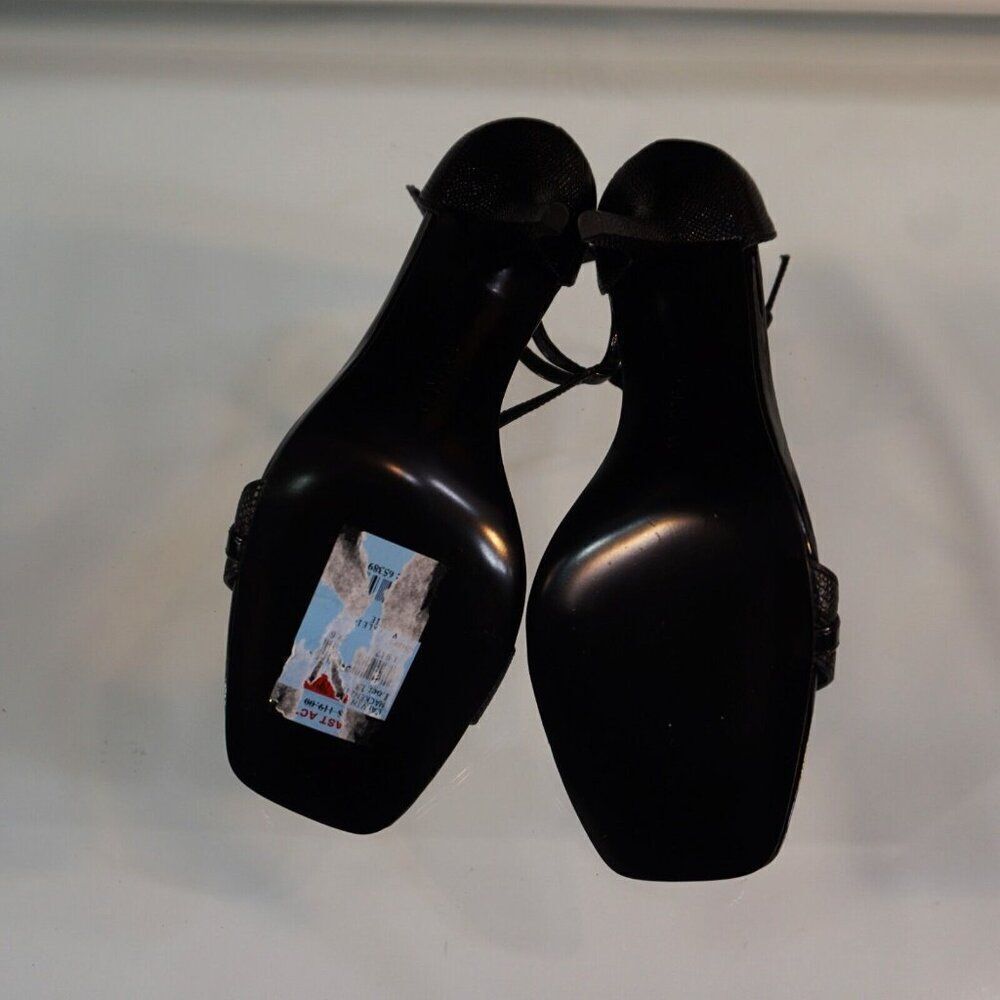 Calvin Klein Mackenzie Black 4 Inch Heeled Sandal Womens Shoes Size 7.5 - Picture 6 of 8